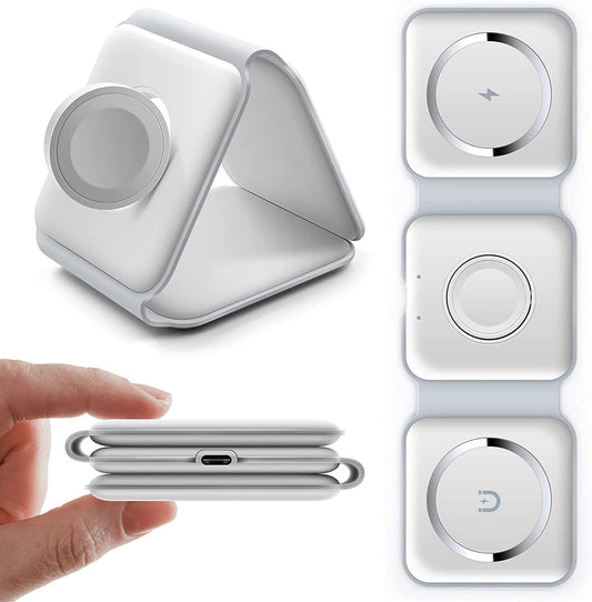 3-in-1 Wireless Charger Dubai | Fast Charging Station for Phone, Watch & AirPods