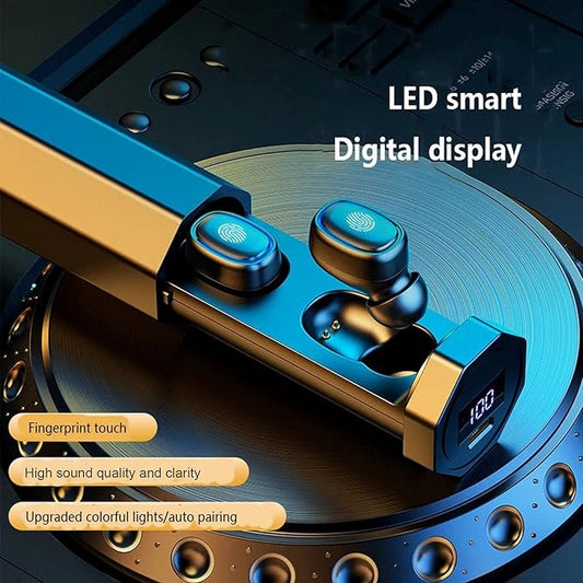 سماعات أذن لاسلكية حقيقية مع شاشة رقمية