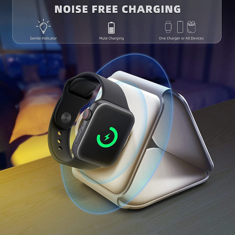 3-in-1 Wireless Charger Dubai | Fast Charging Station for Phone, Watch & AirPods