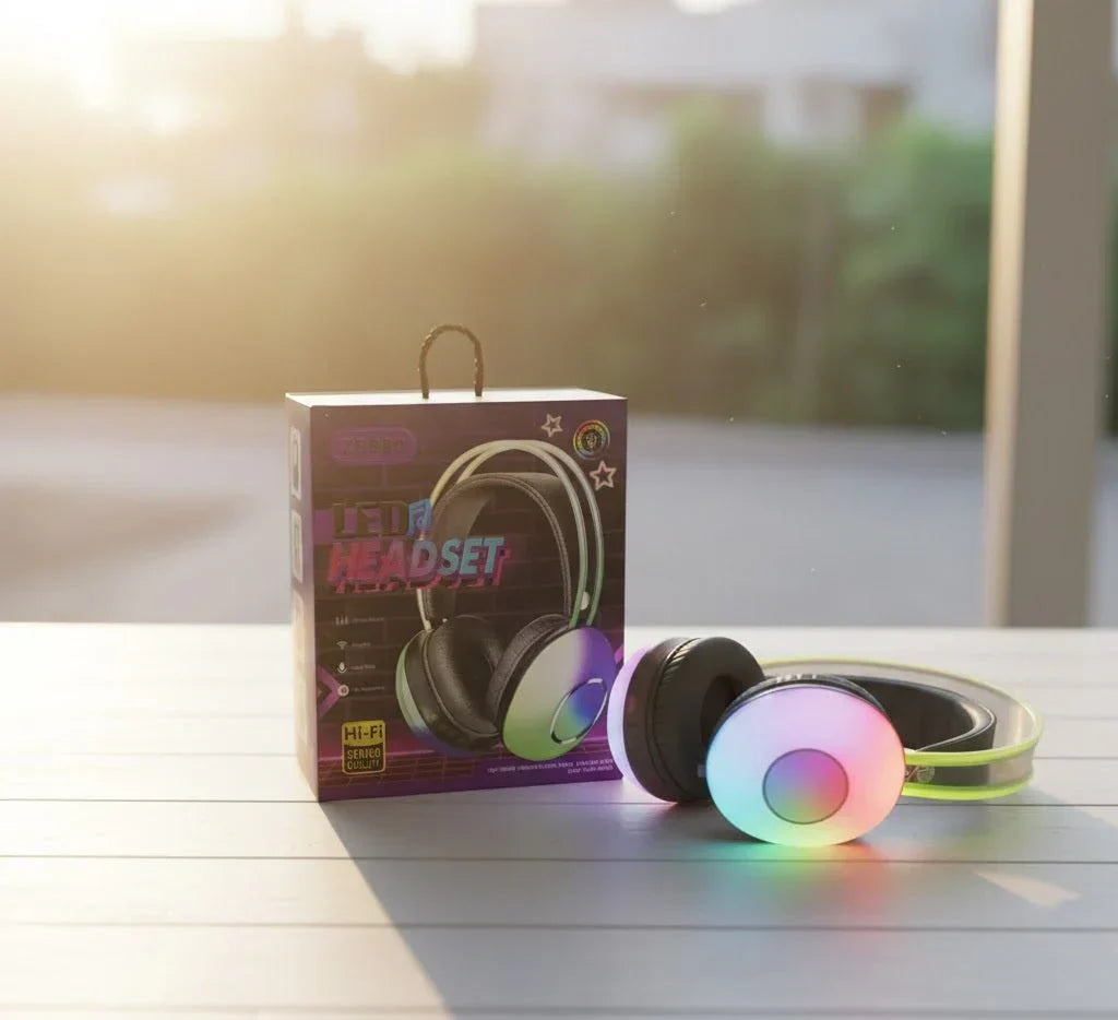 سماعة رأس لاسلكية LED