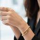 Luxury Nail-Style Sparkle Bangle Set
