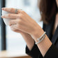 Luxury Nail-Style Sparkle Bangle Set