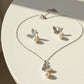 Pearl Sparkle Butterfly Jewelry Set